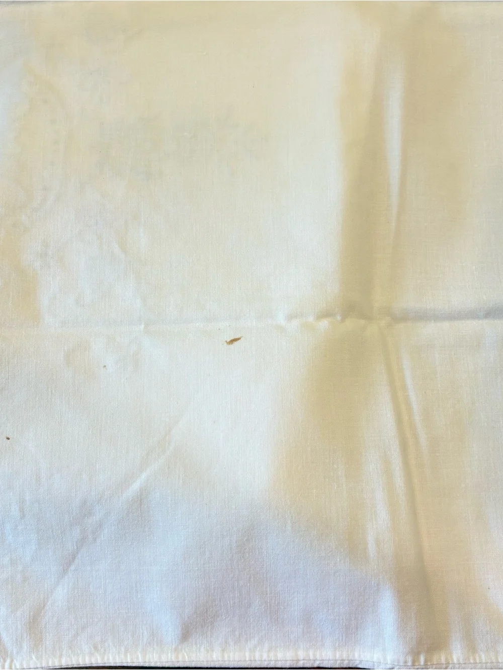 Vintage Embroidered Design Pillowcases 3 Pairs White Full/Queen Age Stain Spots